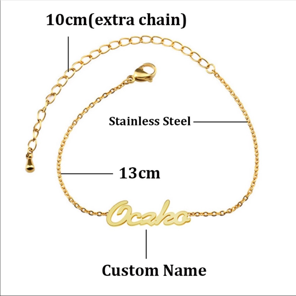 PREORDER! Personalized Ankle Bracelets With Name - Picture 5 of 11